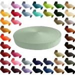 12m PP Gurtband, Polypropylen, 30mm breit, 1,3mm stark, Farbwahl, Gurtband:770 blassgrün
