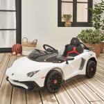 Weiße Lamborghini Elektroautos für Kinder für 3 - 5 Jahre 