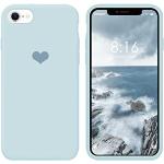 Reduzierte Blaue iPhone SE Hüllen 2020 mit Herz-Motiv mit Muster aus Gummi kratzfest 