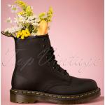 Schwarze Vintage Dr. Martens 1460 Ankle Boots & Klassische Stiefeletten aus Leder rutschfest für Damen 