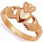 Silberne Claddagh Ringe aus Rosegold zum Valentinstag 