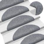 Reduzierte Hellgraue Stufenmatten & Stufenteppiche matt 15-teilig 