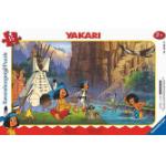 15 Teile Ravensburger Kinder Rahmen Puzzle Yakari Camping mit Freunden 05141