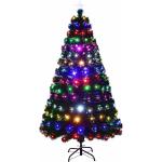 Reduzierte Grüne Costway LED-Weihnachtsbäume aus Glasfaser 