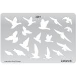 15cm x 10cm Zeichenschablone aus Transparentem Kunststoff für Grafik Design Kunst Handwerk Technisches Zeichnen Schmuckherstellung Schmuck Machen - fliegenden Vogel Vögel Symbole