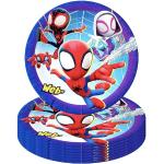 Spiderman Partyteller mit Halloween-Motiv aus Pappe Einweg 16-teilig 
