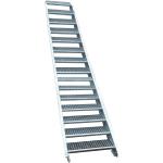 17 Stufen Stahltreppe Breite: 150 cm Geschosshöhe 282-350cm inkl. Zubehör