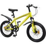 18 Zoll Kinderfahrrad Mountainbike Fahrrad Gelb für Mädchen Jungen ab 5 Jahre