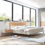 Beige Moderne Franco Möbel Rechteckige Kingsize Betten aus Eiche 180x190 