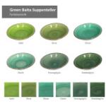 Smaragdgrüne Rustikale Runde Speiseteller & Essteller 27 cm 18-teilig 6 Personen 
