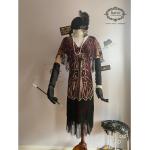 Charleston-Kostüme & 20er Jahre Kostüme mit Fransen aus Mesh für Damen Größe XS 