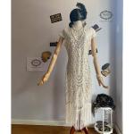 Silberne Charleston-Kostüme & 20er Jahre Kostüme mit Fransen aus Mesh für Herren Größe 3 XL 