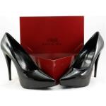 Schwarze Lack-Optik High Heels & Stiletto-Pumps aus Leder für Damen Größe 43 