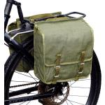 Dunkelgrüne Retro Fahrradtaschen wasserdicht klein 
