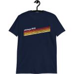 Graue Gestreifte Vintage Kurzärmelige T-Shirts für Herren Größe 7 XL 