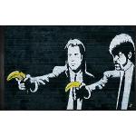 Schwarze 1art1 Banksy Schmutzfangmatten & Fußabtreter aus Polyamid maschinenwaschbar 