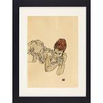 Cremefarbene Jugendstil 1art1 Egon Schiele Poster aus MDF Querformat 30x40 