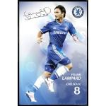 1art1 Fußball Poster Plakat | Bild und Kunststoff-Rahmen - Chelsea, Lampard 13/14 (91 x 61cm)