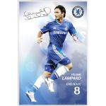 1art1 Fußball Poster Plakat | Bild und Kunststoff-Rahmen - Chelsea, Lampard 13/14 (91 x 61cm)