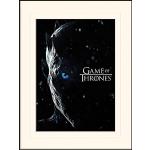 1art1 Game of Thrones Poster Staffel 7, Nachtkönig, Night King Gerahmtes Bild Mit Edlem Passepartout | Wand-Bilder | Im Bilderrahmen 40x30 cm