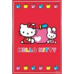 Rote 1art1 Hello Kitty Poster aus Papier mit Rahmen 61x91 