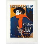 Cremefarbene Jugendstil 1art1 Toulouse Lautrec Poster aus MDF 30x40 