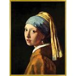 Goldene 1art1 Johannes Vermeer Poster aus Papier mit Rahmen 