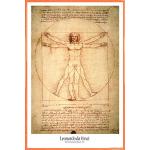 Orange 1art1 Leonardo Da Vinci Poster aus Papier mit Rahmen 61x91 