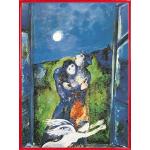 Surrealistische 1art1 Marc Chagall Poster aus Papier mit Rahmen 