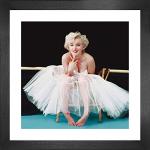 Schwarze 1art1 Marilyn Monroe Poster aus Papier mit Rahmen 