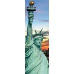 1art1 New York Freiheitsstatue Und Skyline Bei Sonnenuntergang, 1-Teilig Fototapete Poster-Tapete 250x79 cm
