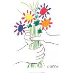 1art1 Pablo Picasso Poster Hände Mit Bouquet, 1958 Kunstdruck Bild 80x60 cm