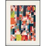 Rote Kubistische 1art1 Kunstdrucke aus MDF mit Rahmen 60x80 