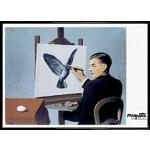 1art1 Rene Magritte Poster Kunstdruck Bild und Kunststoff-Rahmen - Hellsehen (70 x 50cm)