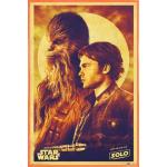 Orange 1art1 Star Wars Chewbacca Poster aus Papier mit Rahmen 61x91 