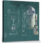 1art1 Star Wars R2D2 Quadratische Kunstdrucke 40x40 