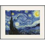 Schwarze 1art1 Van Gogh Poster mit Weltallmotiv aus MDF Querformat 60x80 