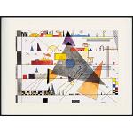 Cremefarbene 1art1 Wassily Kandinsky Kunstdrucke aus MDF Querformat 60x80 