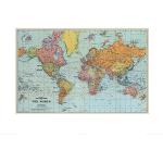 1art1 Weltkarten Poster General Map of The World 1
