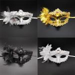 Silberne Venezianische Masken aus Mesh für Damen 