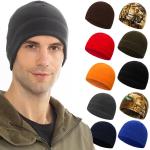 Armeegrüne Unifarbene Melonen-Hüte aus Fleece 60 für Herren Einheitsgröße für den für den Winter 