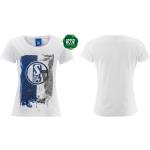 Blaue Schalke 04 Damenfanshirts aus Baumwolle Größe XL 