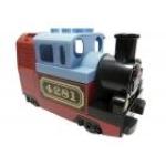 1x Lego Duplo Eisenbahn-Lokomotive Westernlok [elektrisch] rot/blau/schwarz (Gut - leichte Gebrauchsspuren / mindestens 1 JAHR GARANTIE)