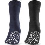 Reduzierte Schwarze Anti-Rutsch-Socken aus Baumwolle für Herren Größe 39 
