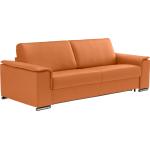 Orange Zweisitzer-Sofas aus Leder mit Armlehne Breite 200-250cm, Höhe 50-100cm, Tiefe 100-150cm 2 Personen 