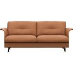 Reduzierte Braune Moderne Zweisitzer-Sofas aus Leder mit Armlehne Breite 150-200cm, Höhe 50-100cm, Tiefe 50-100cm 2 Personen 