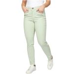 Pastellgrüne 2-Biz Damenhosen aus Baumwolle Größe XXL 