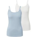 Reduzierte Hellblaue TCHIBO Damenunterhemden aus Baumwolle Größe M 