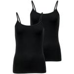 Reduzierte Schwarze TCHIBO Bio Nachhaltige Damenunterhemden aus Baumwolle Größe XL 