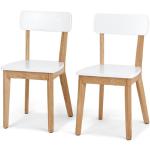Hellbraune Skandinavische TCHIBO Nachhaltige Holzstühle aus Eiche Breite 0-50cm, Höhe 0-50cm, Tiefe 0-50cm 2-teilig 